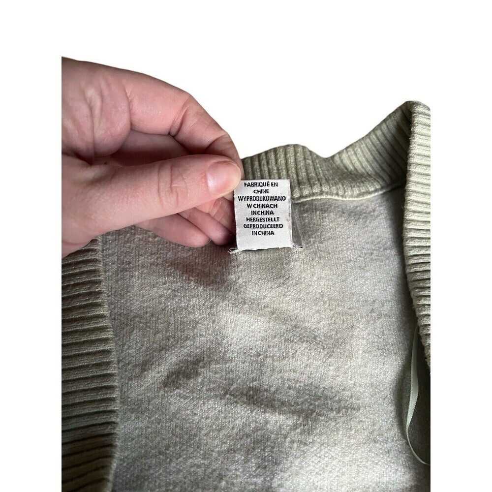Joie Light Green Gingham Sweater with Gold Buttons Size M Cottagecore Coquette - Picture 4 of 6